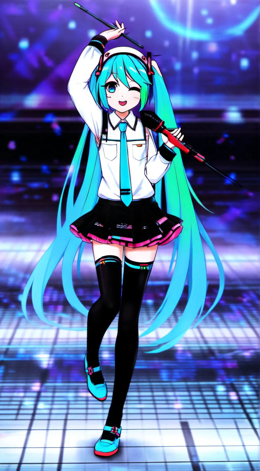 ai character: Miku background