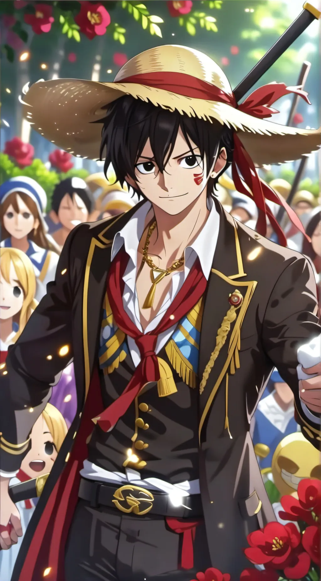 ai character: Luffy background