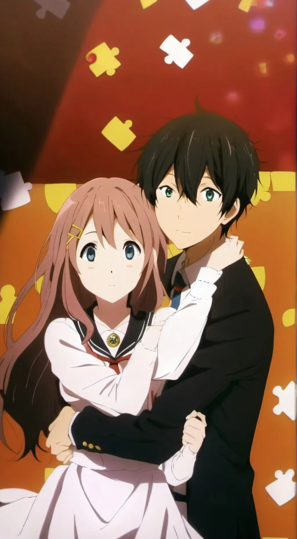 ai character: horimiya fire background