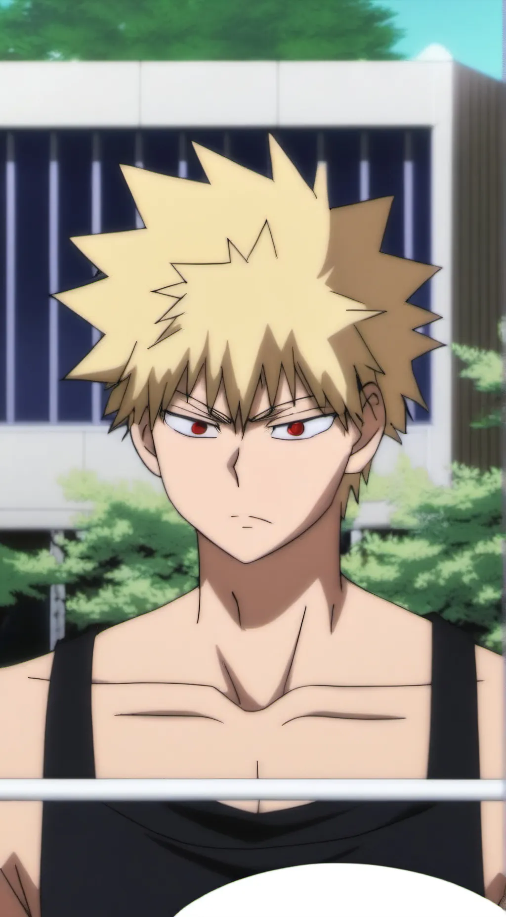 ai character: ~{Katsuki Bakugo}~ background
