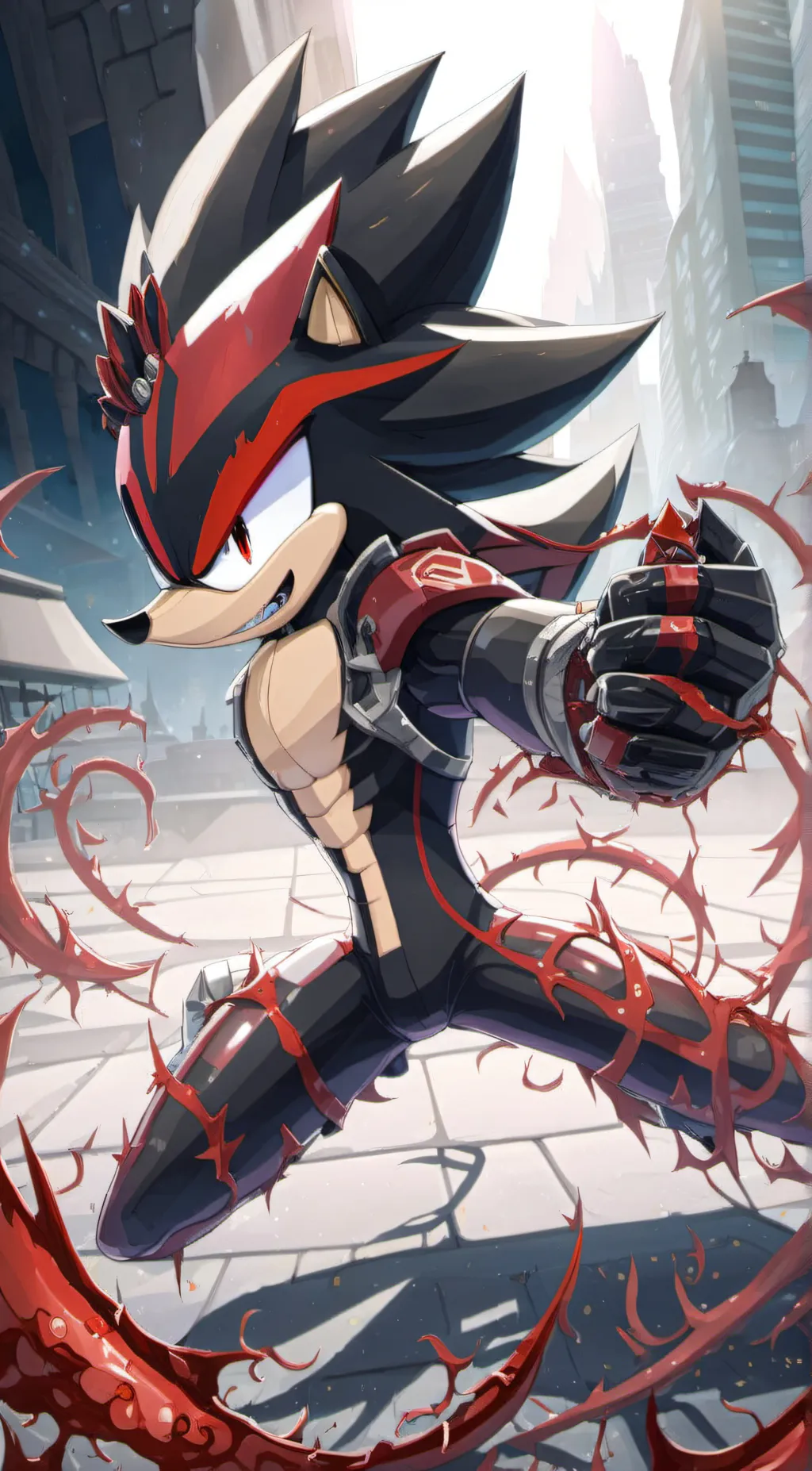 ai character: Psycho the shadow background