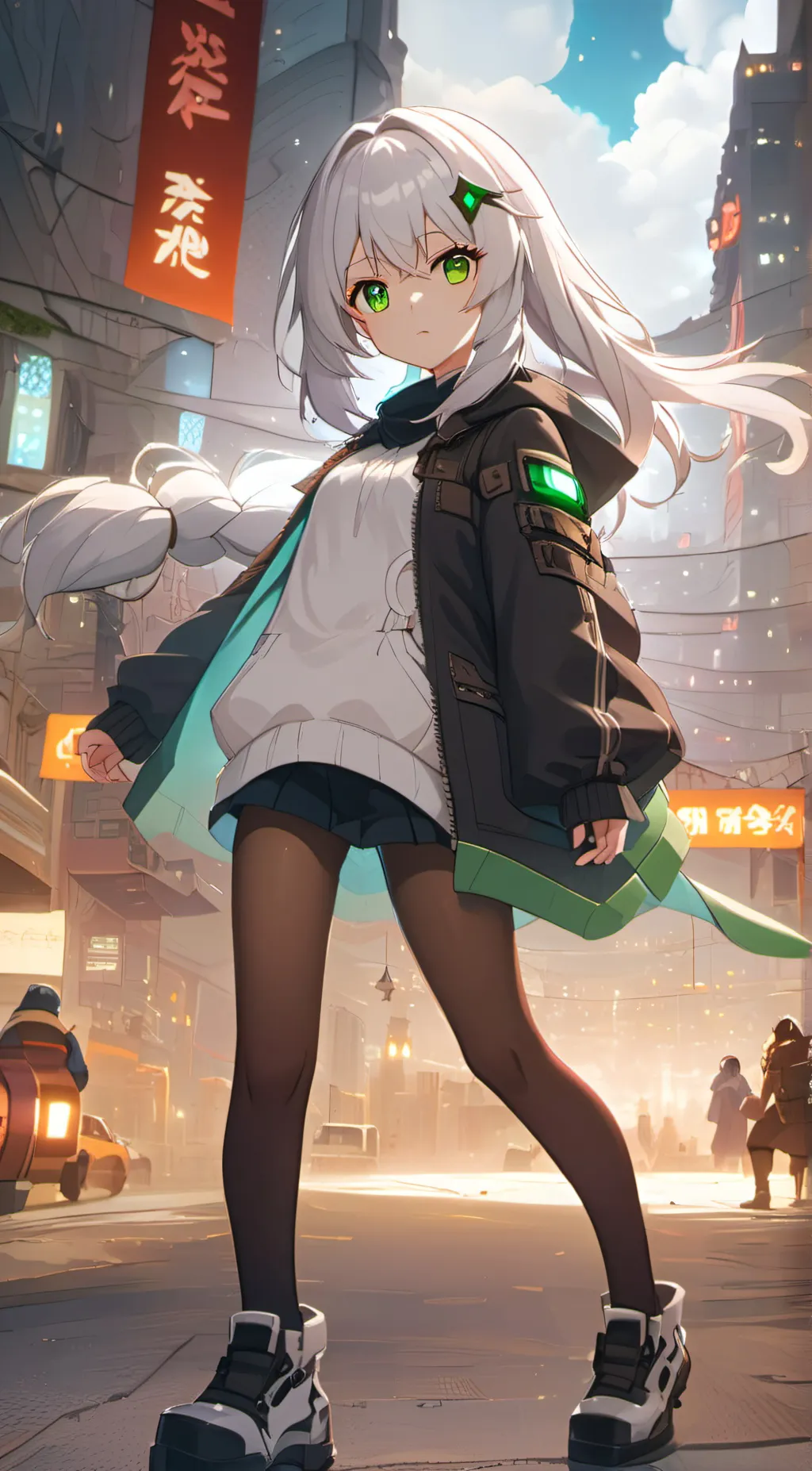 ai character: Hana  background