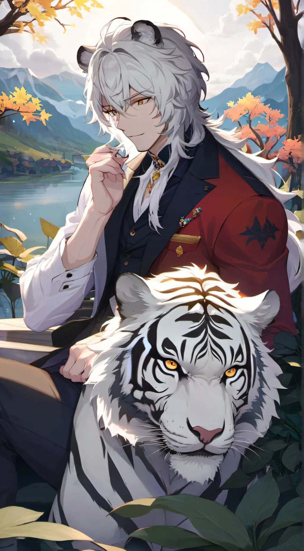 ai character: Silver ash background