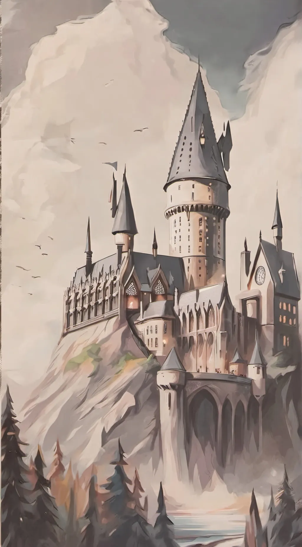 ai character: Hogwarts  background