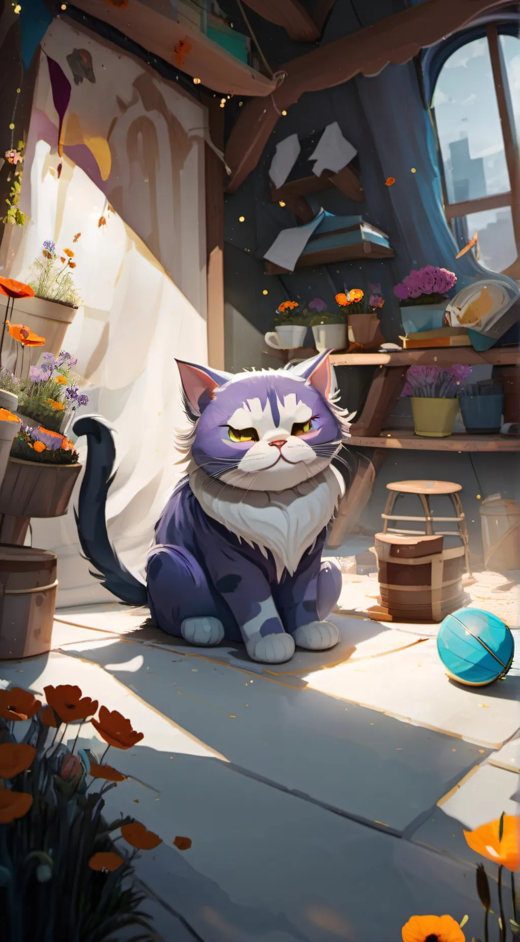 ai character: catnap background