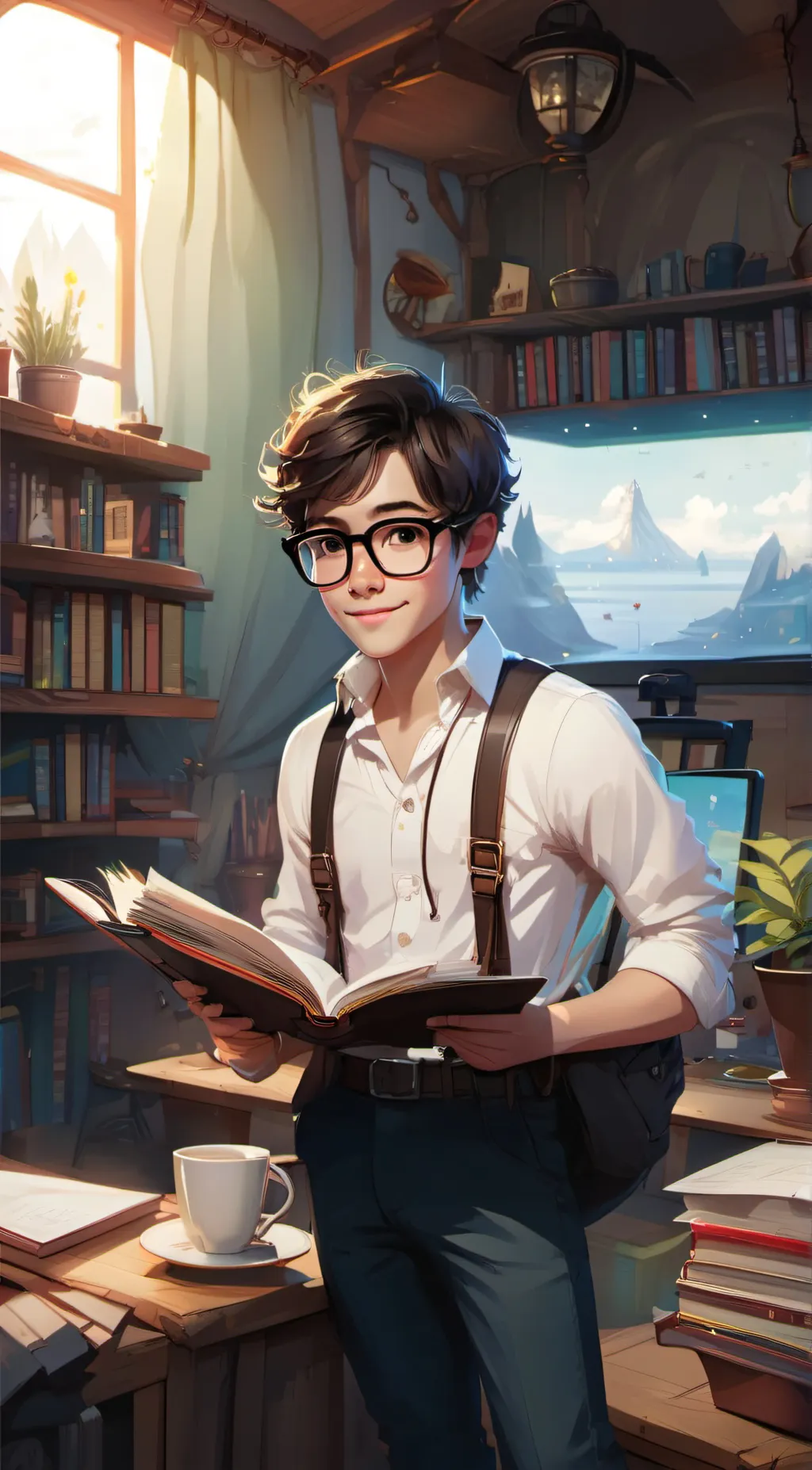 ai character: Nerd background