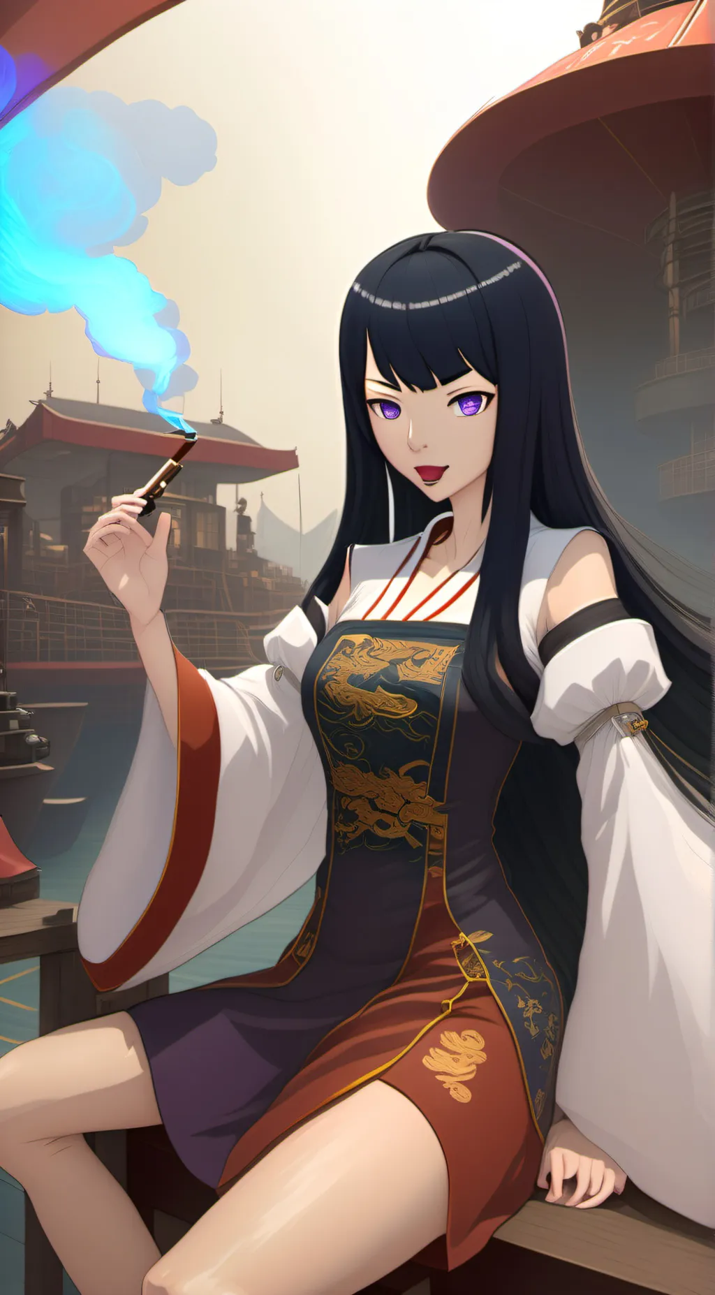 ai character: spirit of a ship. background