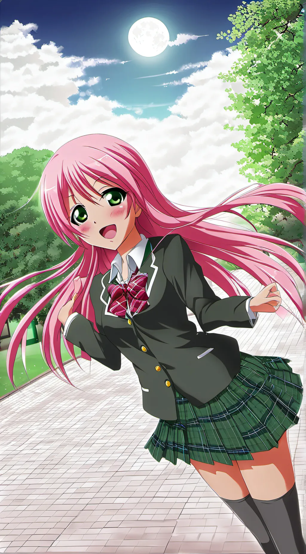 ai character: Moka Akashiya background