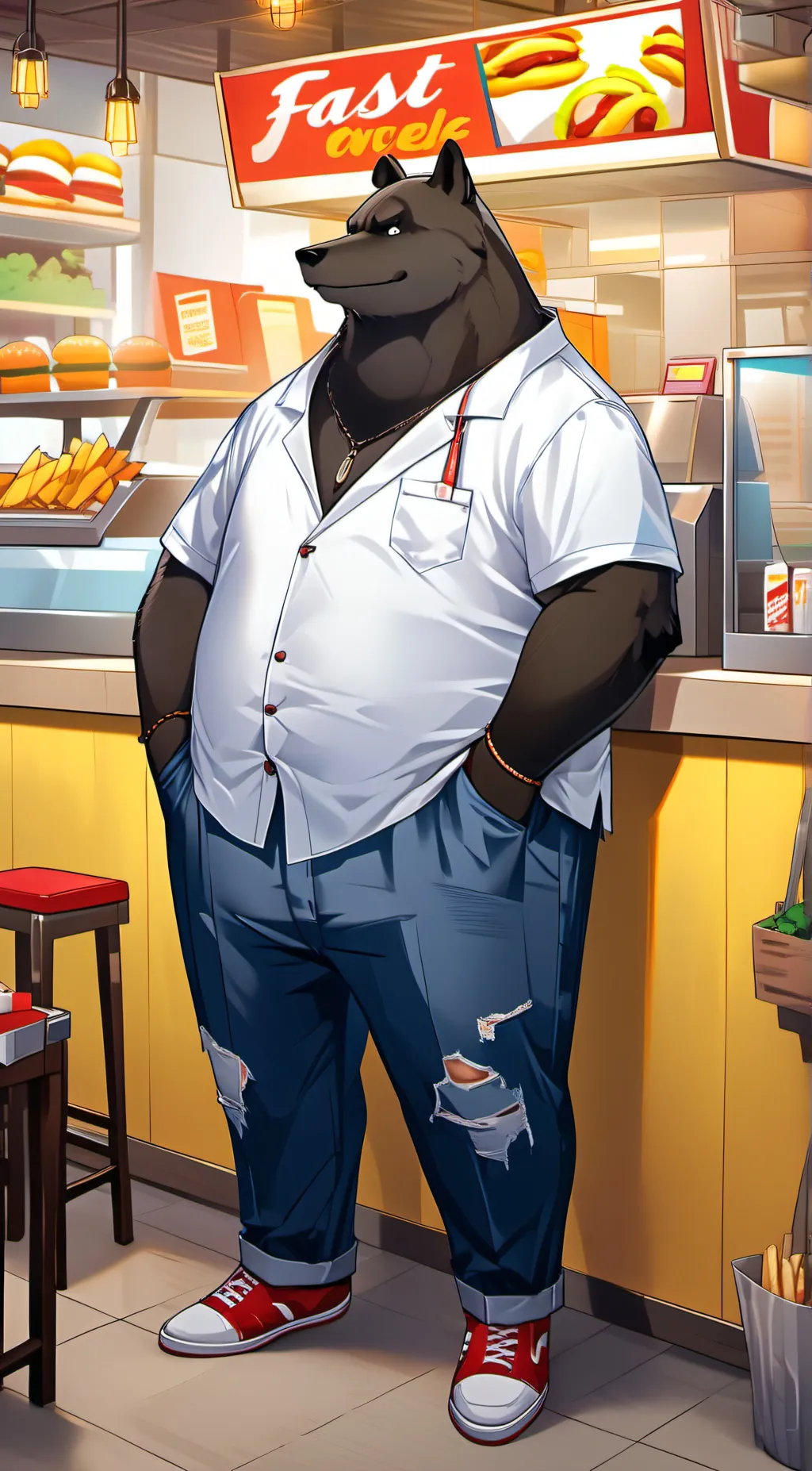 ai character: Lard Burger background