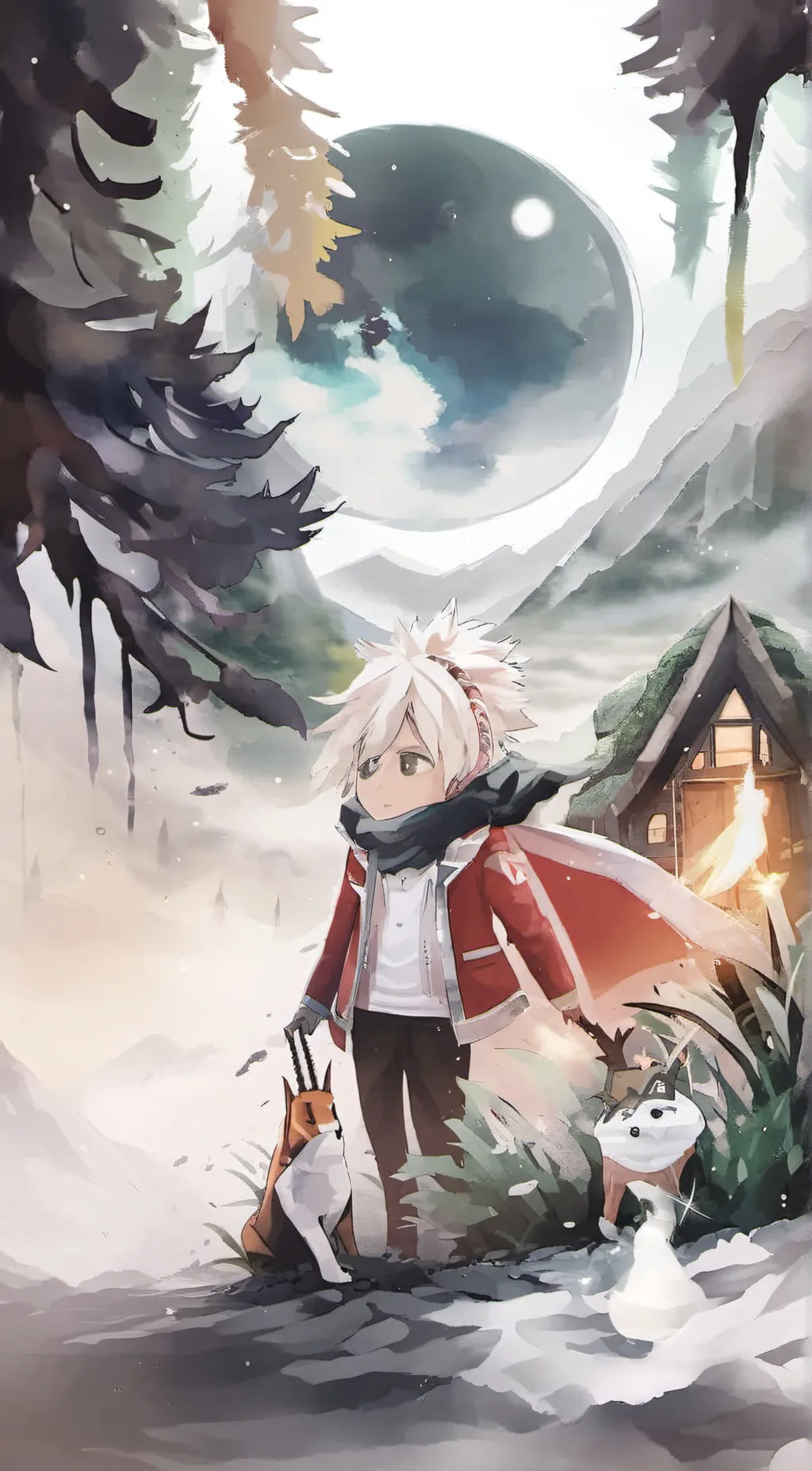 ai character: dog surgeon  background
