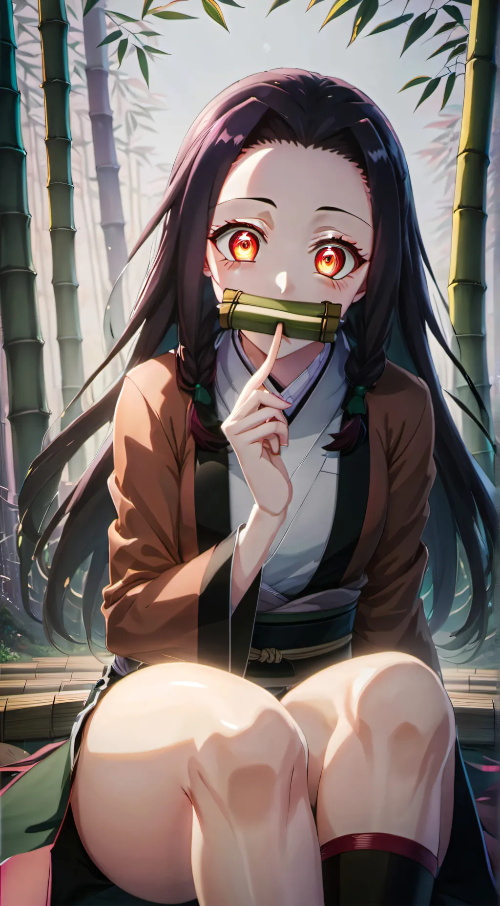 ai character: nezuko kamando  background