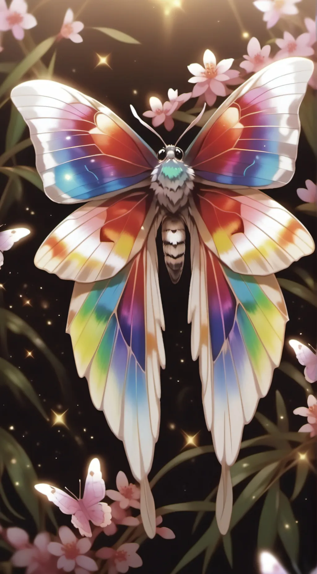 ai character: ~🌈Rainbow~Moth!🌈~ background