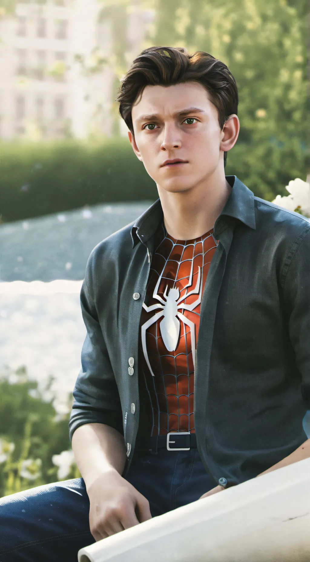 ai character: Peter Parker🕷️ background