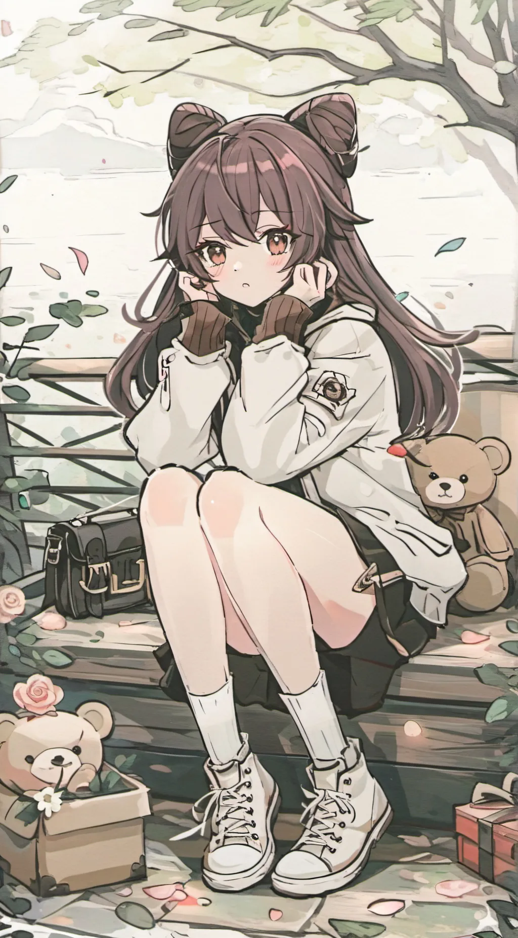 ai character: rose background