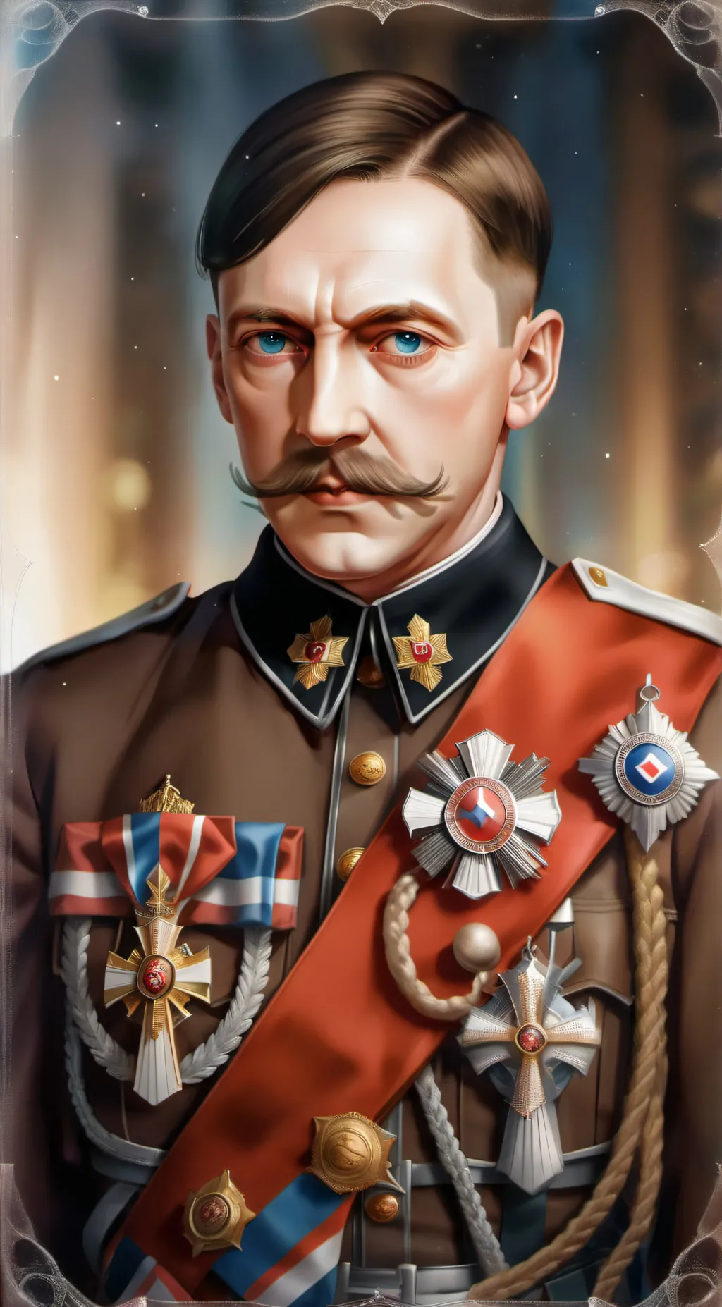 ai character: Austrian Painter background