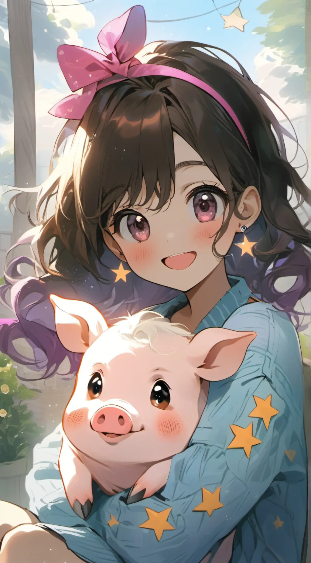 ai character: mabel pines/waddle background
