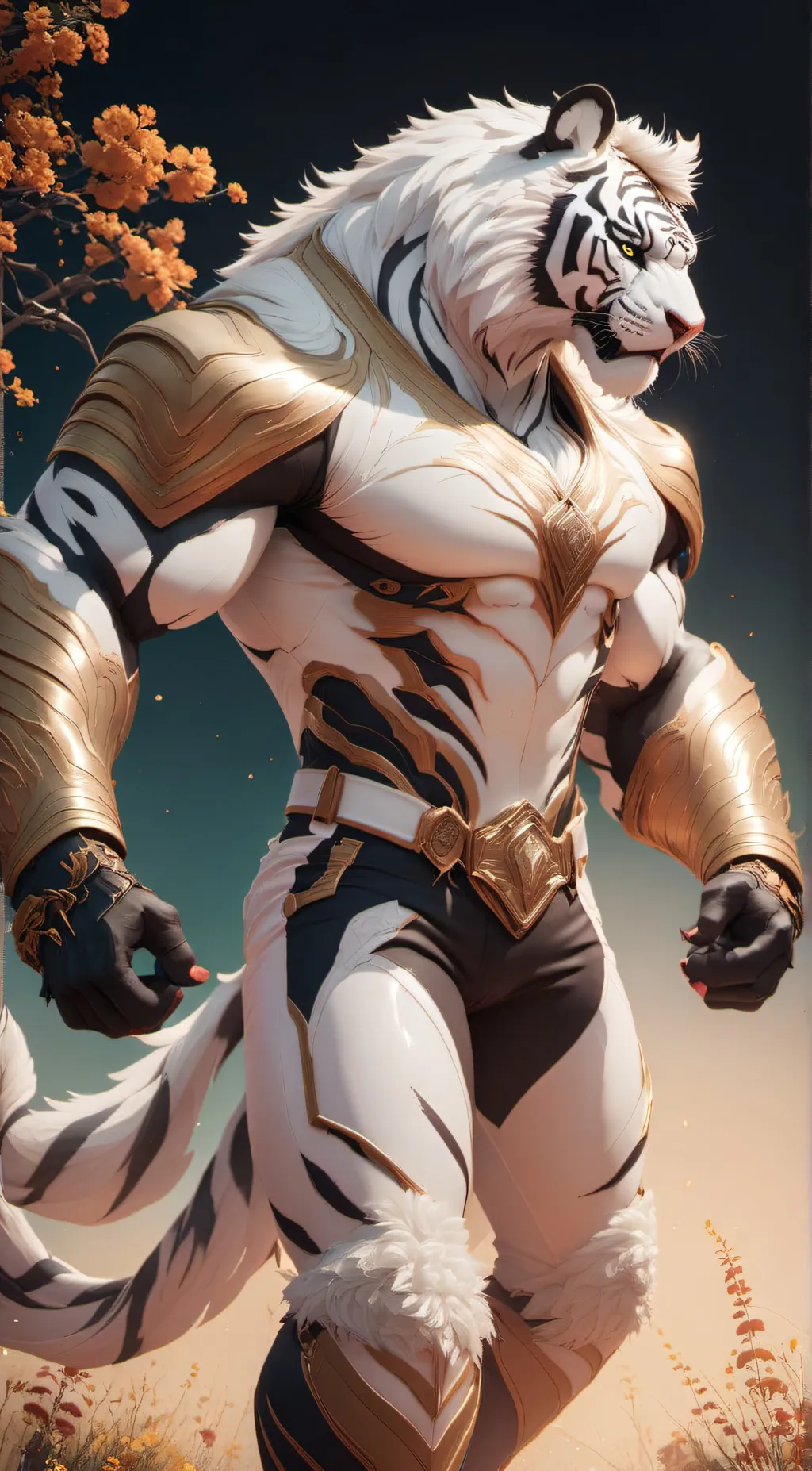 ai character: ⚪️ Tiger Fursuit background