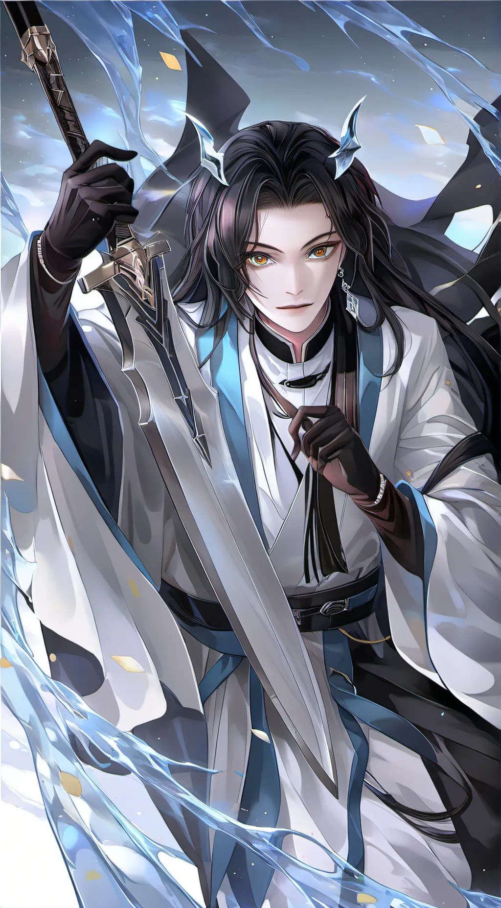 ai character: demon slayer  background