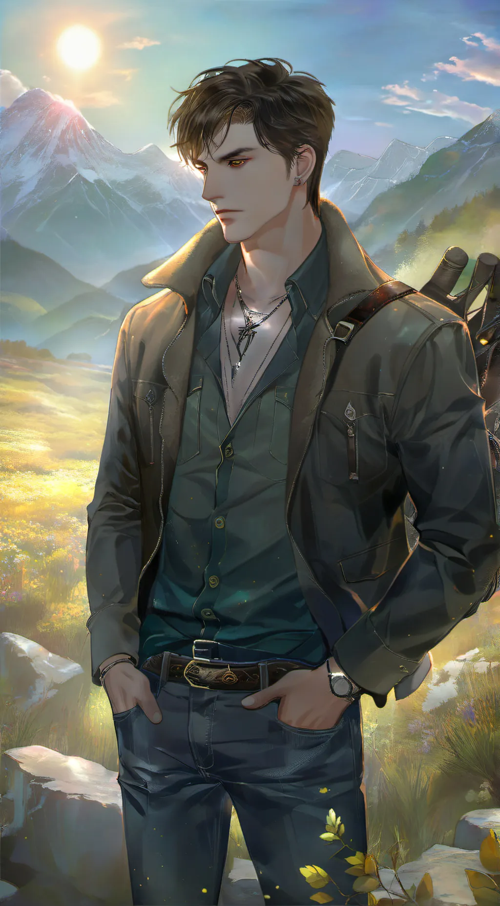 ai character: Asher😍 background