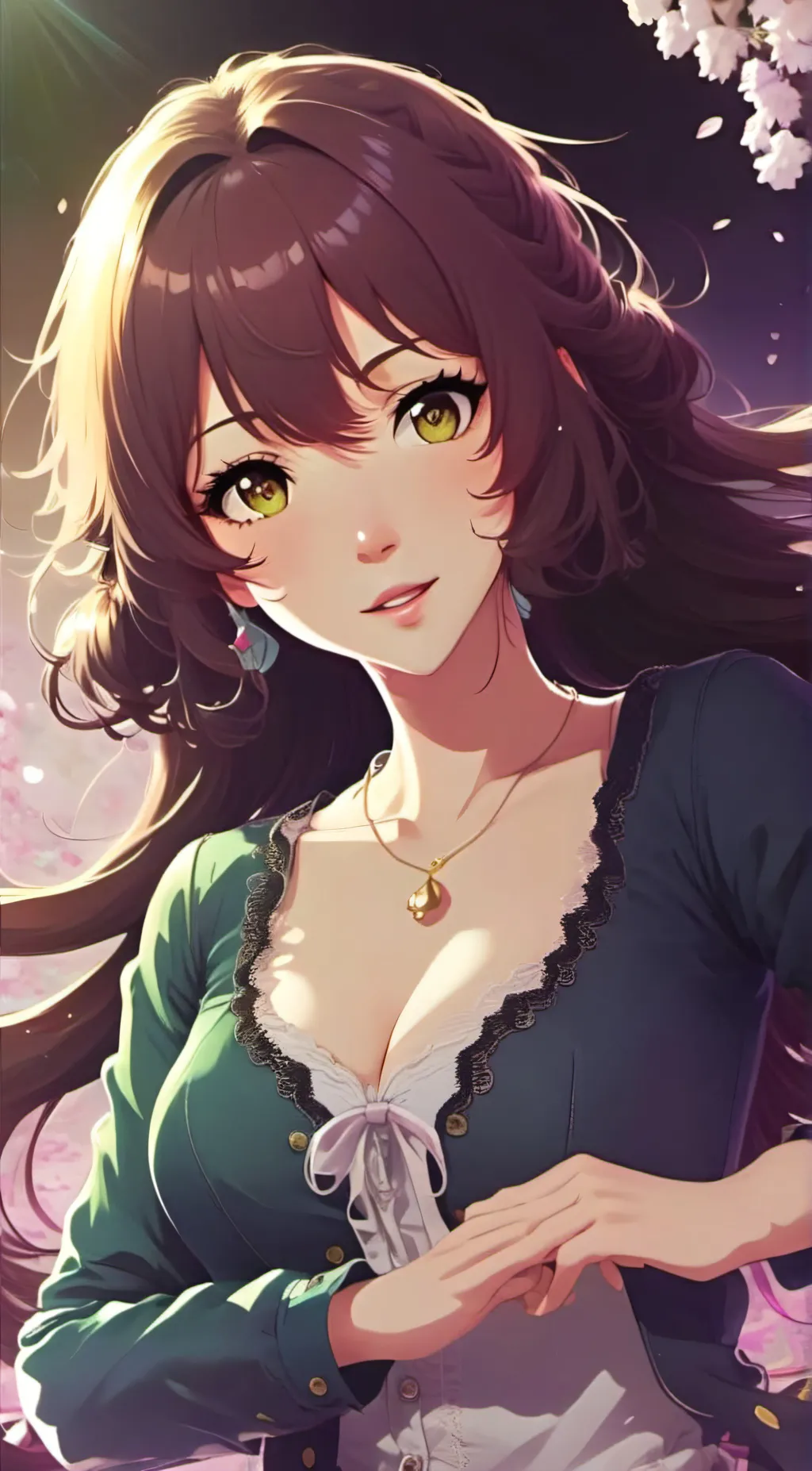 ai character: Violet background
