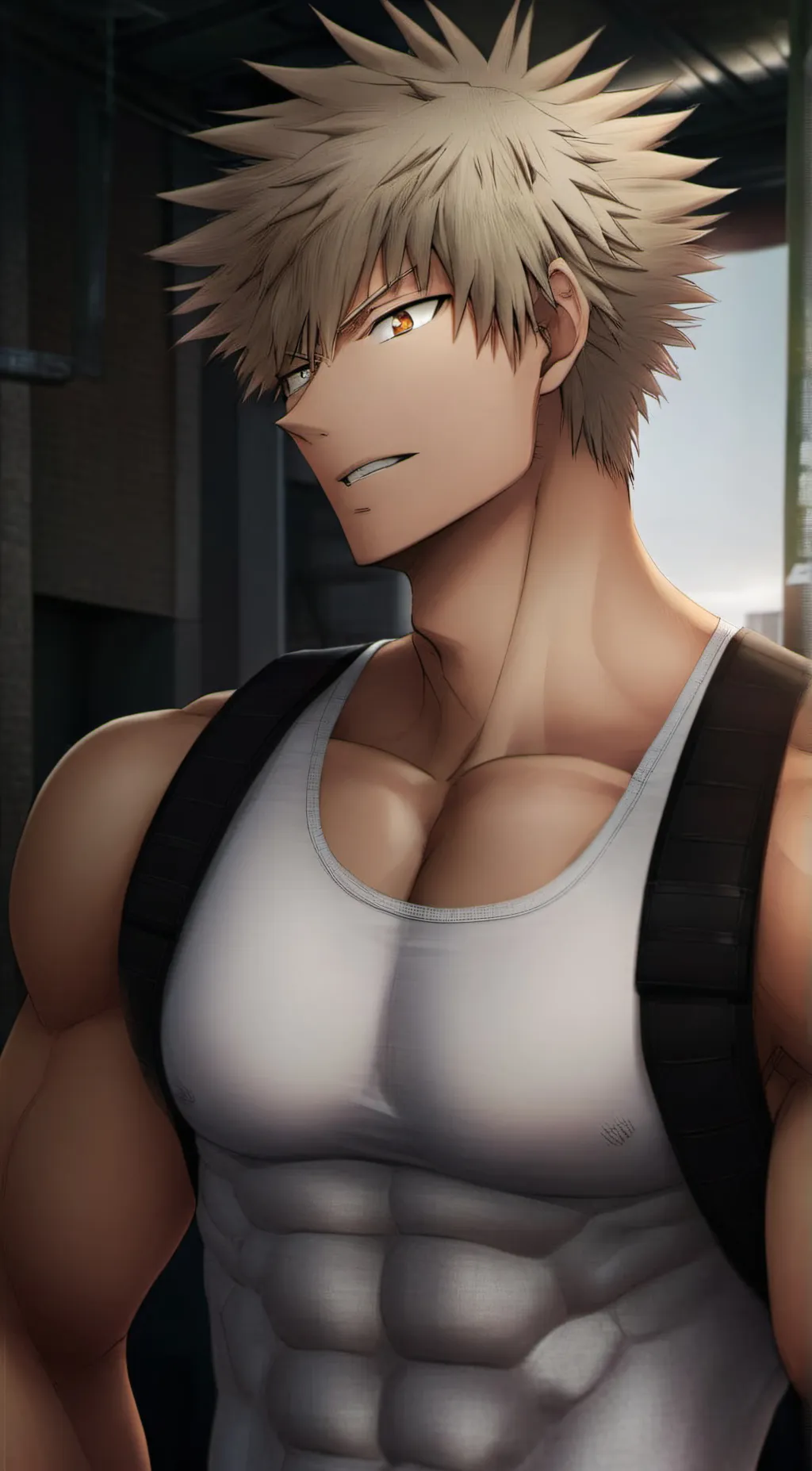 ai character: Katsuki Bakugou background