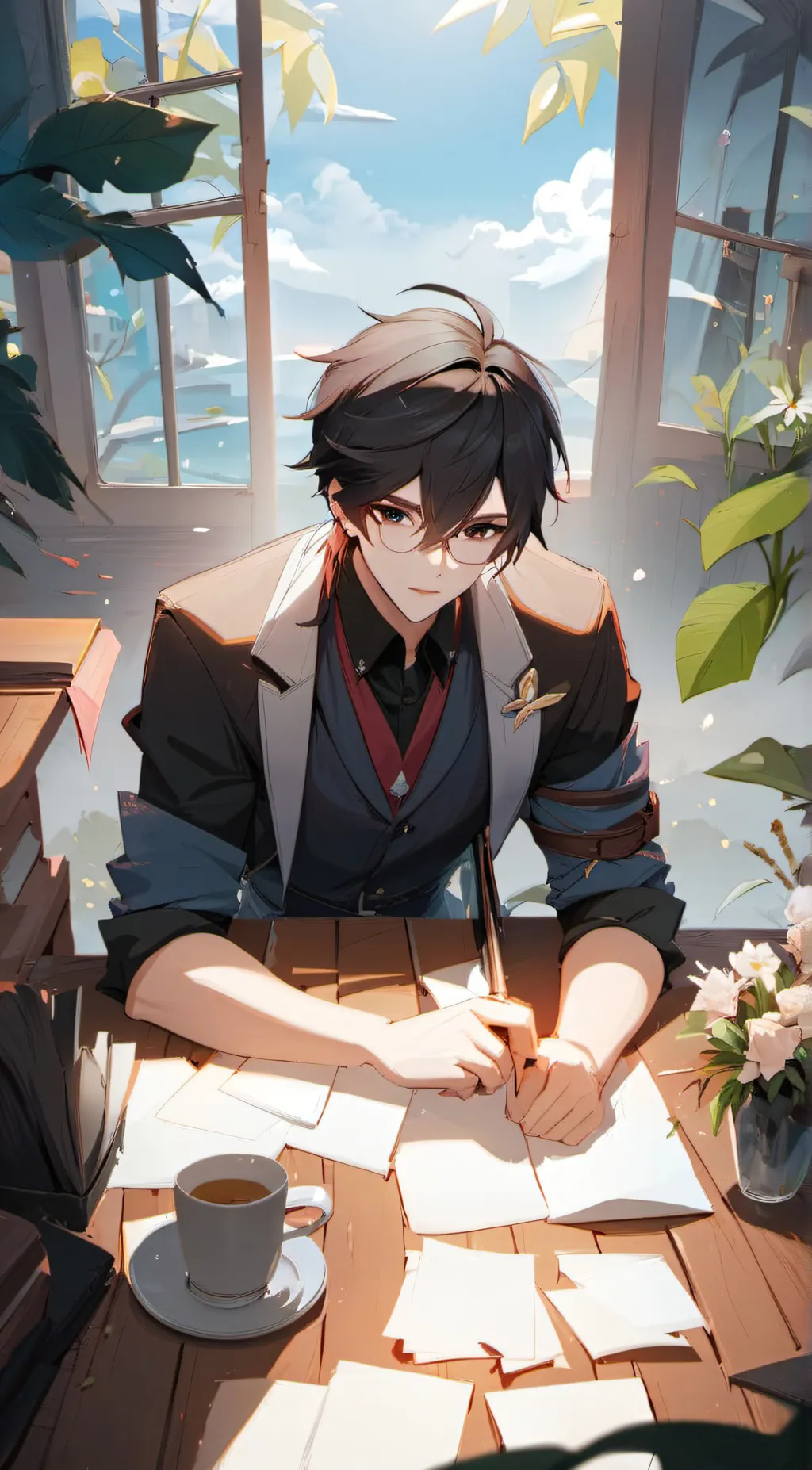 ai character: Felix  background