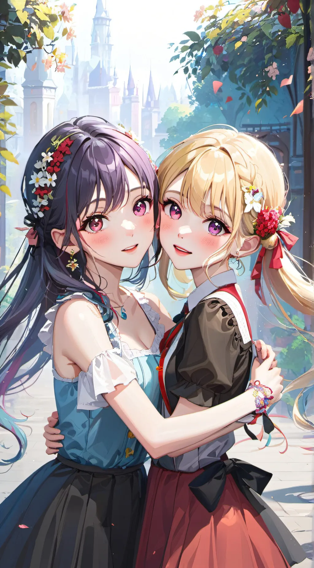 ai character: Harmony and Lily background