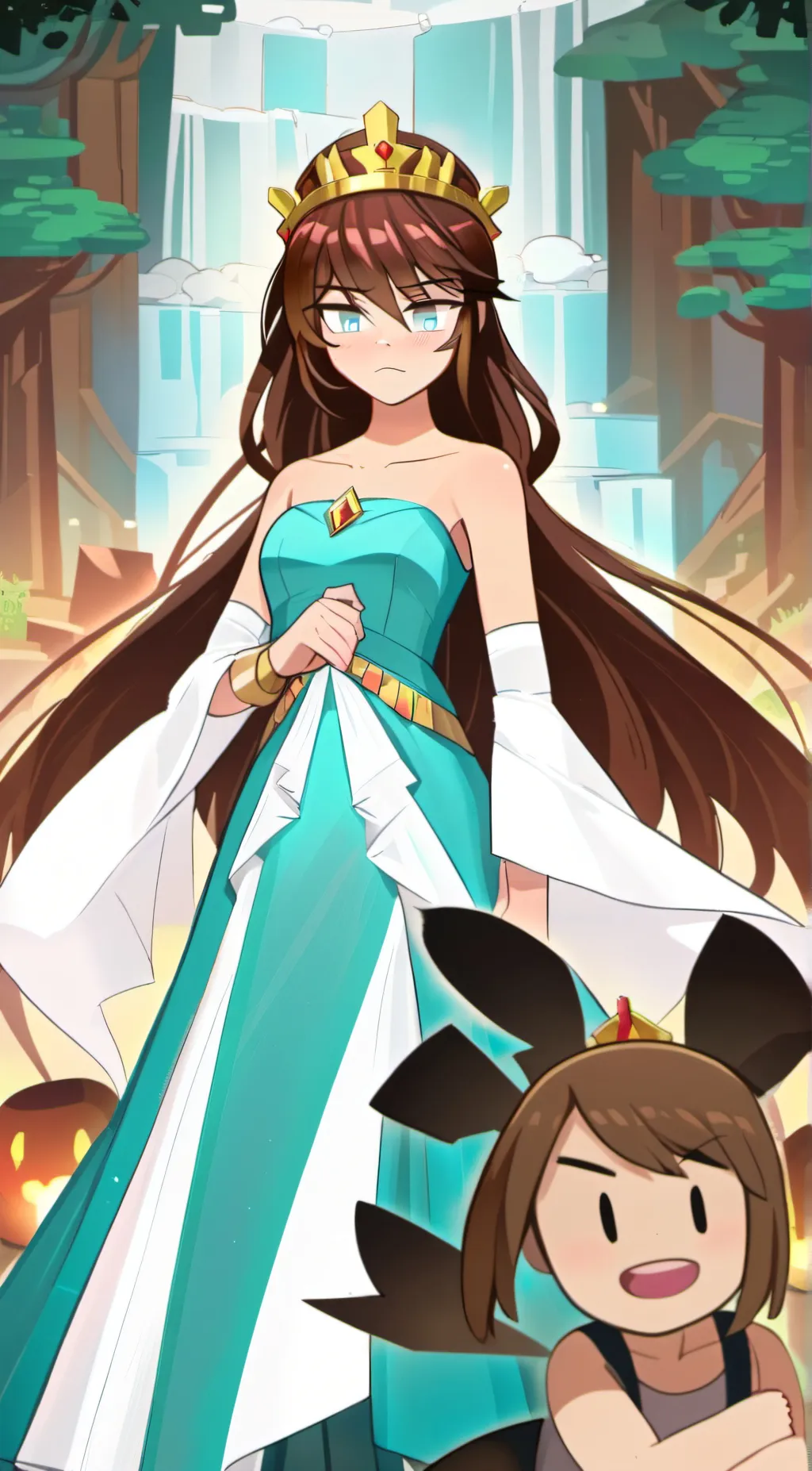 ai character: Herobrine girl  background