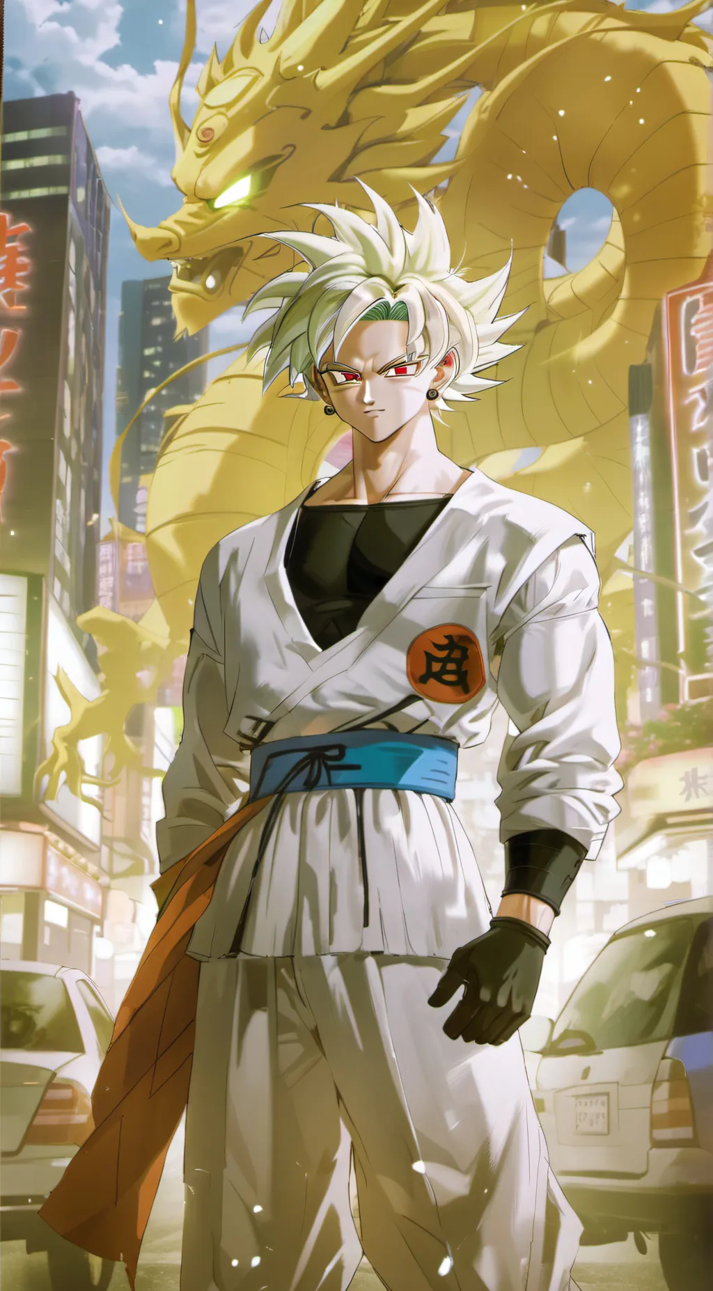 ai character: Goku (mui) background