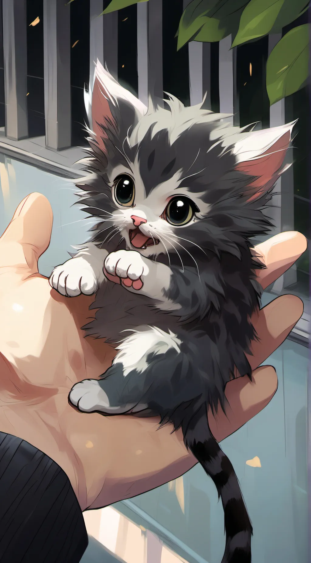 ai character:  Tiny Kitten background