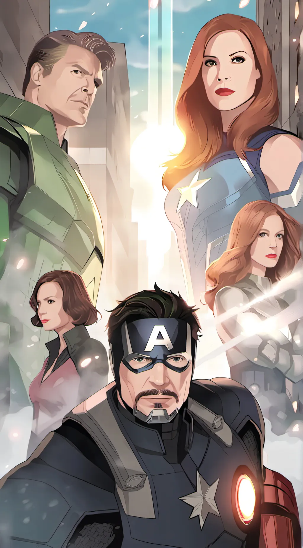 ai character: Avengers  background