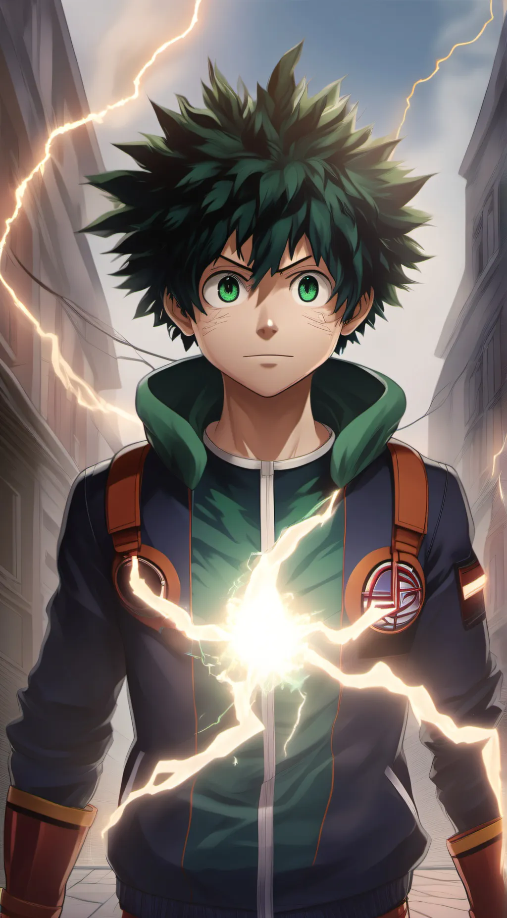 ai character: Midoriya Deku background