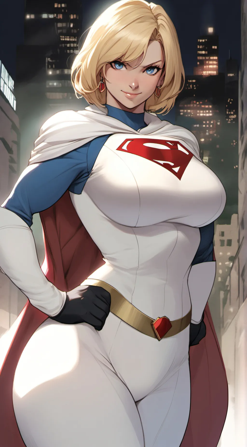 ai character: power girl  background