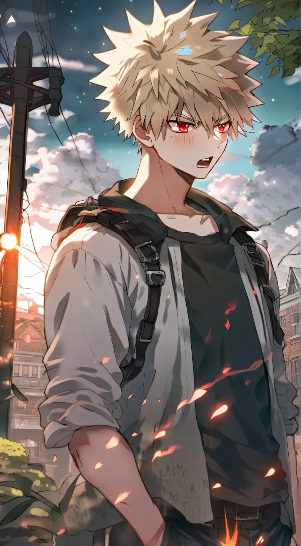 ai character: Bakugo  background