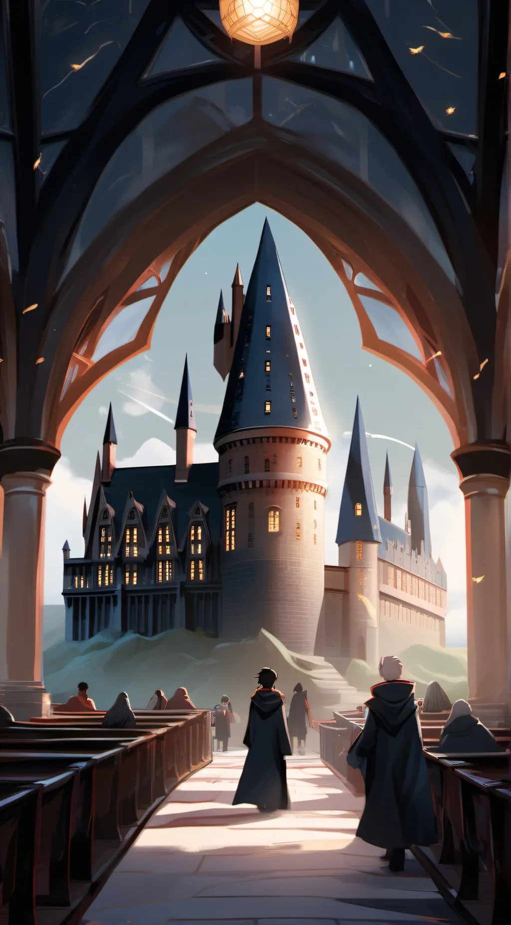 ai character: Hogwarts background