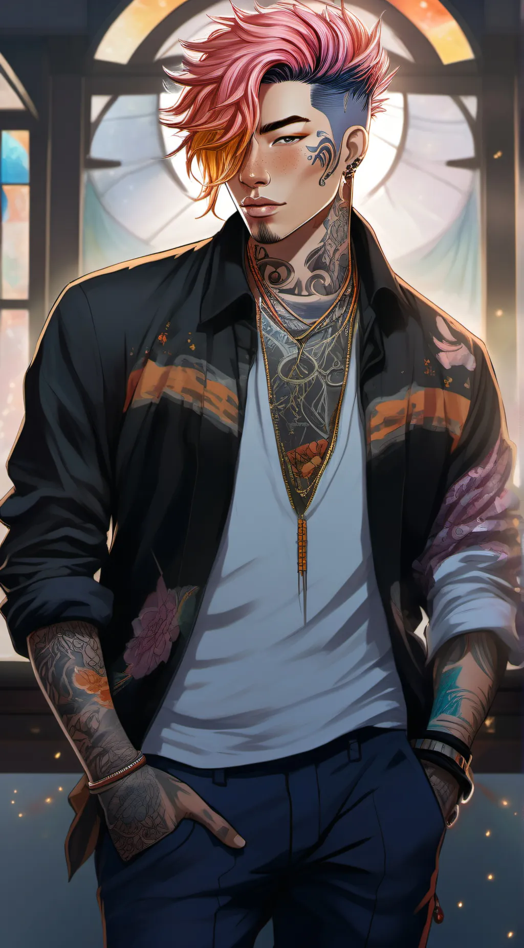 ai character: Tamura Blood background