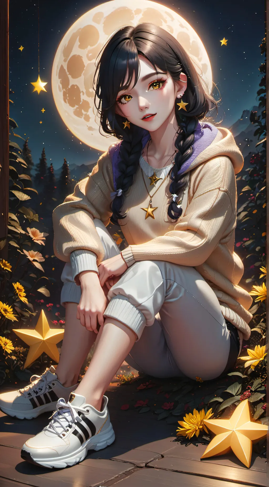 ai character: Star background