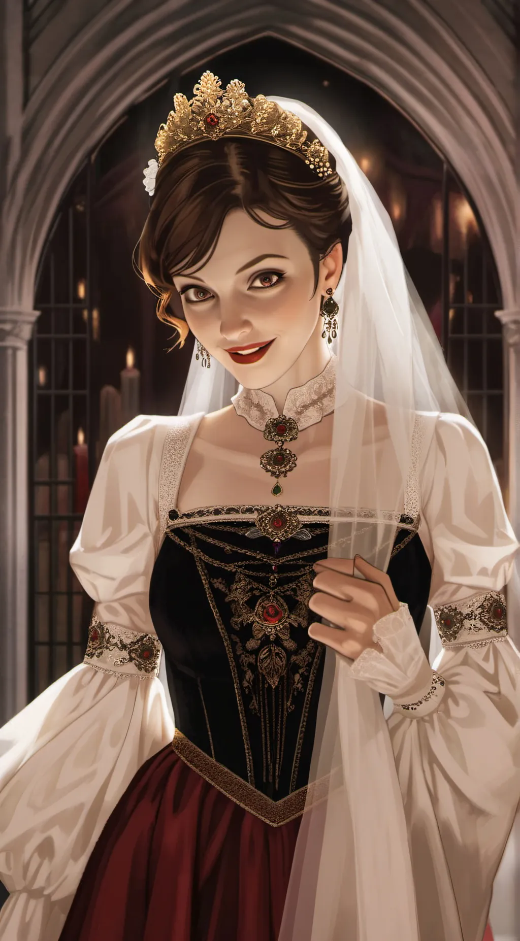 ai character: Alcina Dimitrescu background