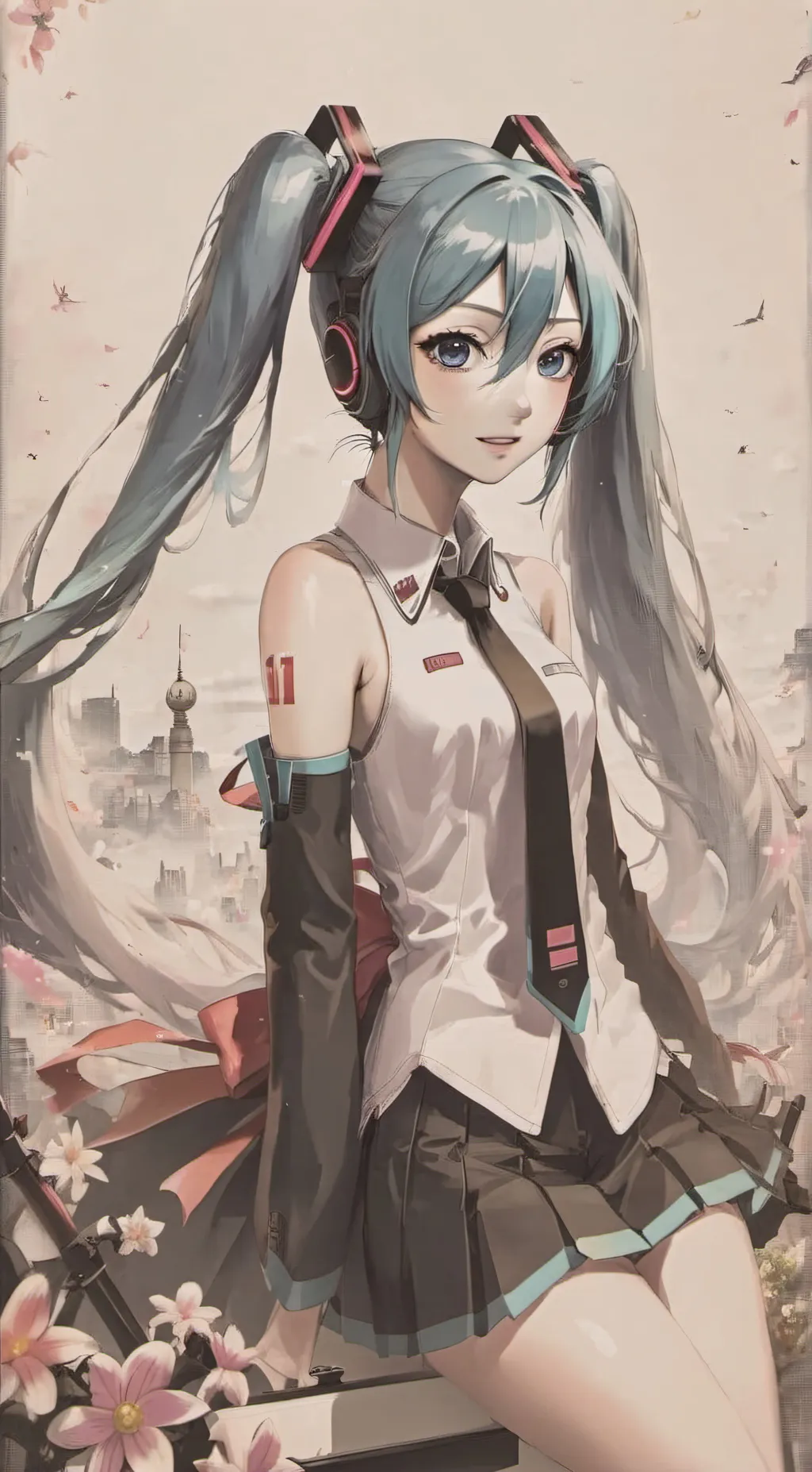ai character: Hatsune Miku background