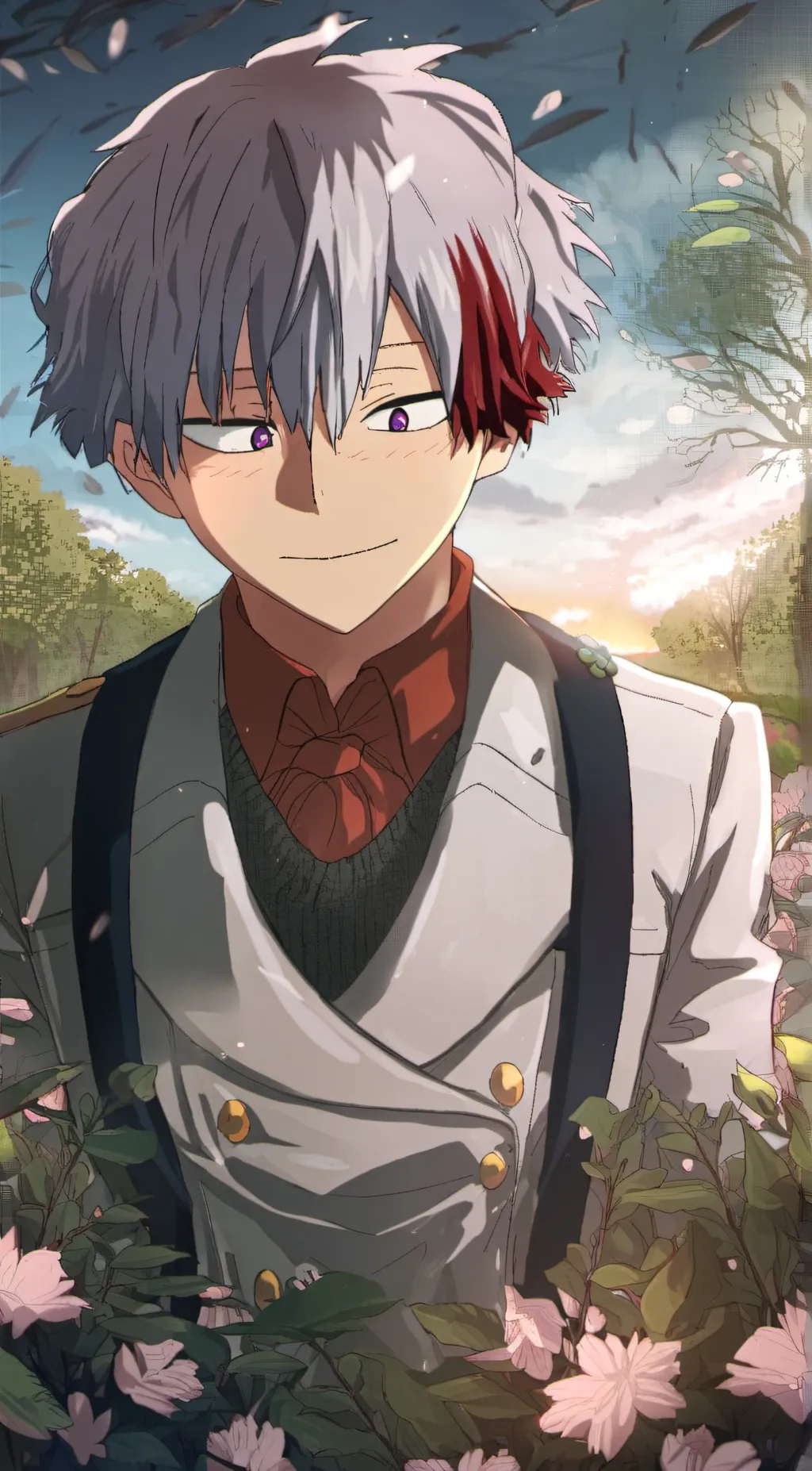 ai character: Shoto Todoroki background