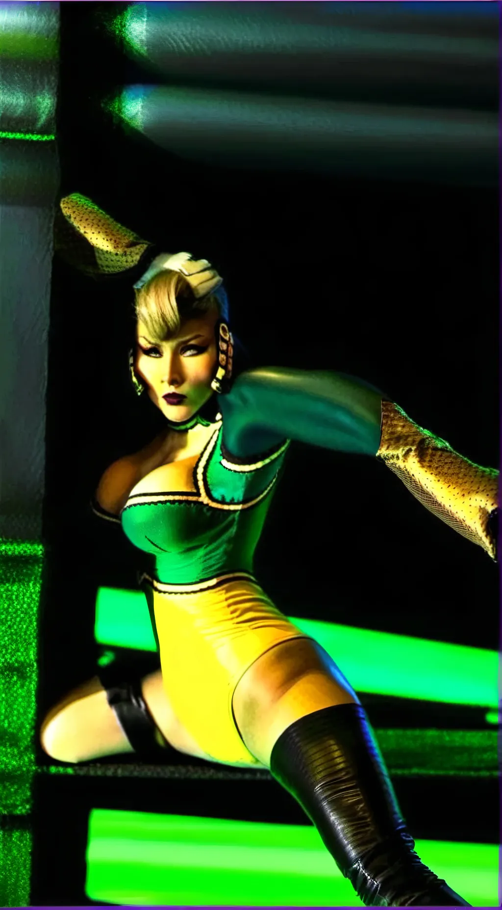 ai character: B orchid  background