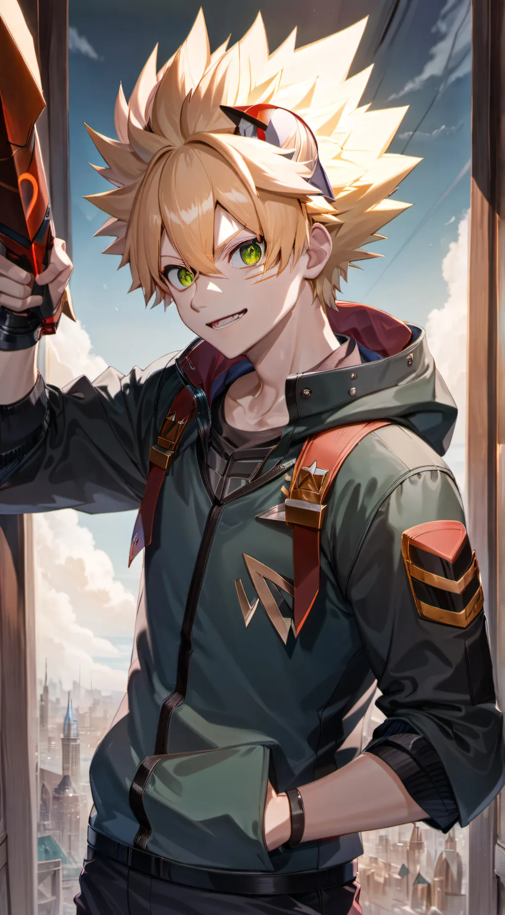 ai character: Katsuki Bakugo background