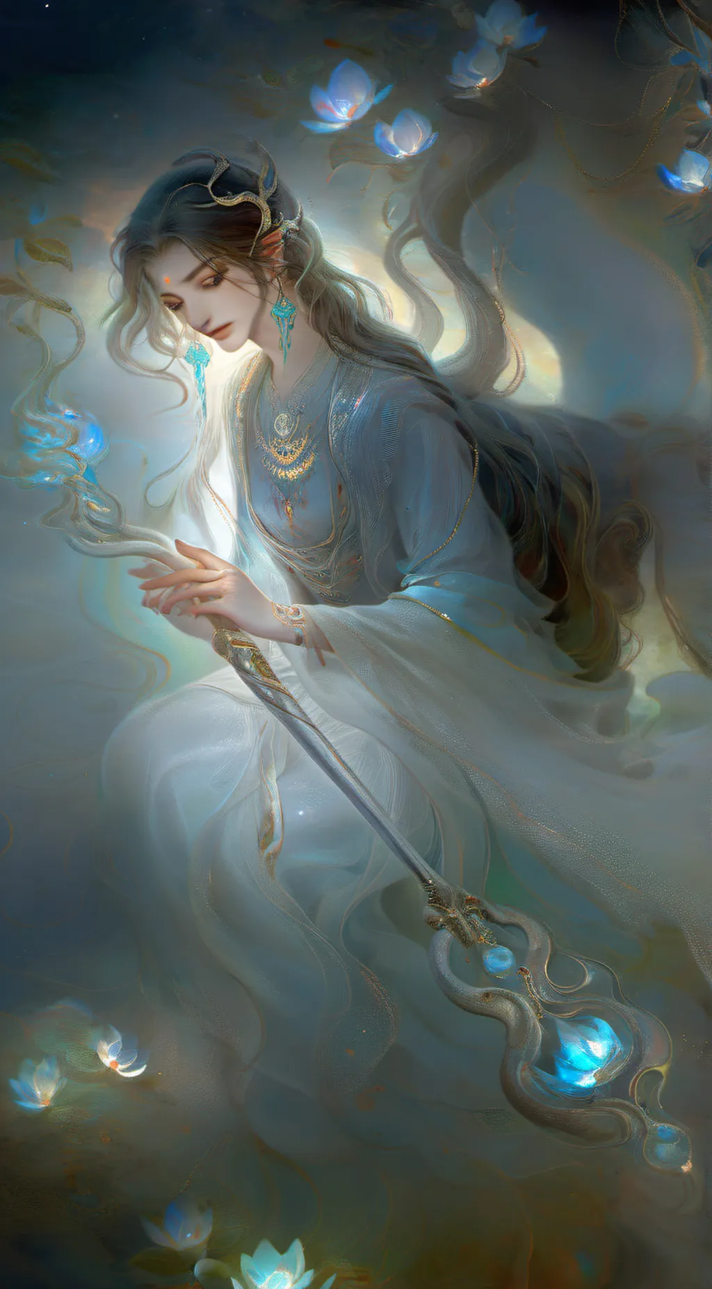 ai character: Amber background