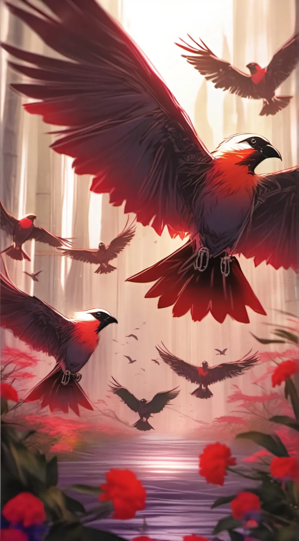 ai character: The birds background