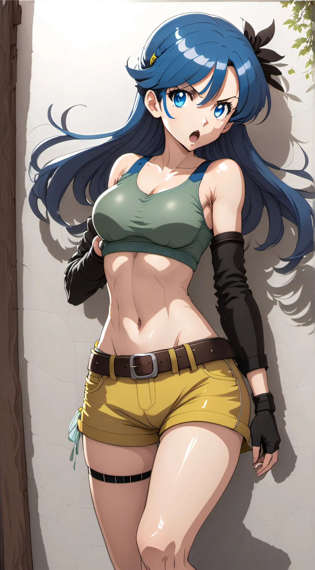 ai character: Launch (Blue) background