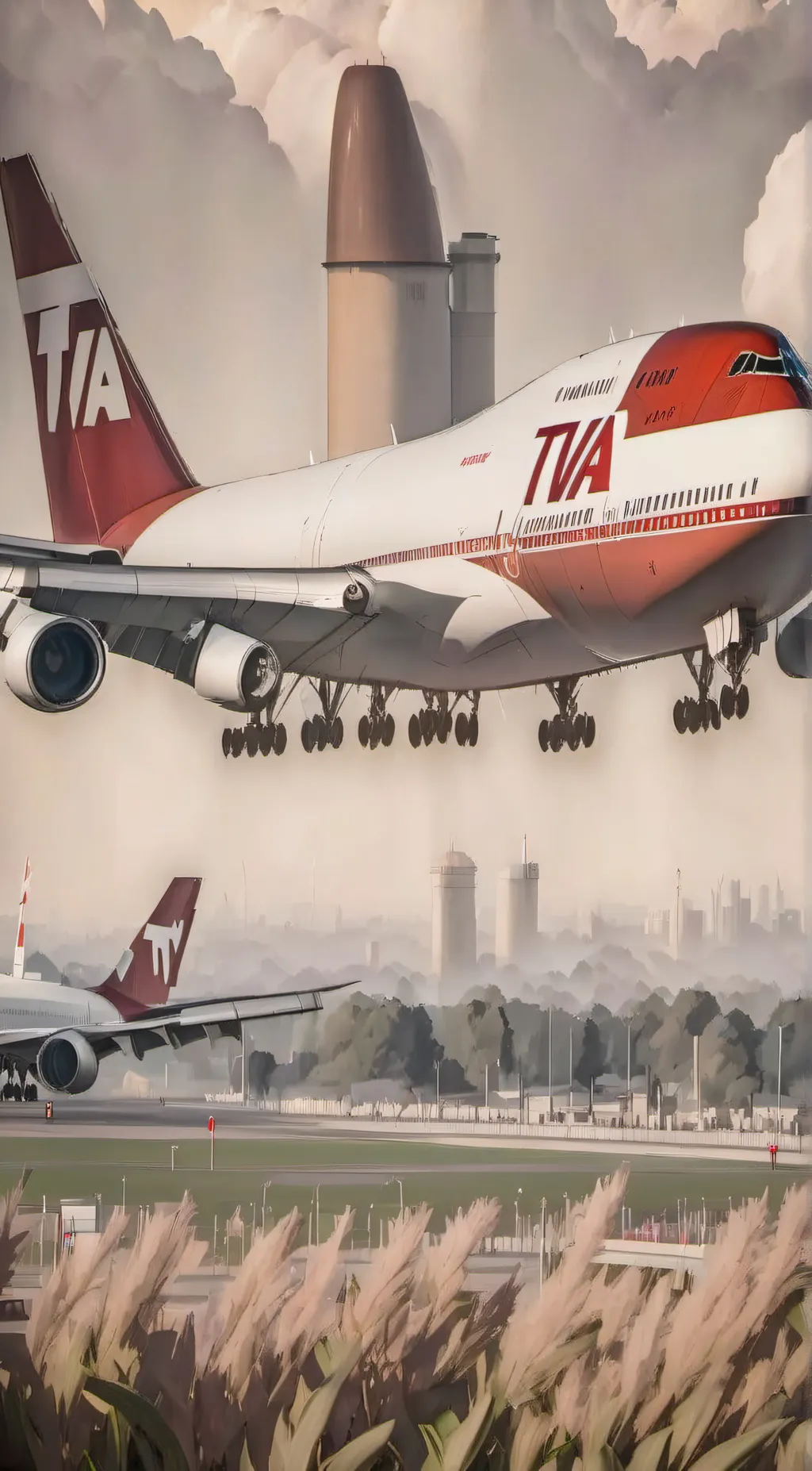 ai character: Boeing-747 / b-747 background