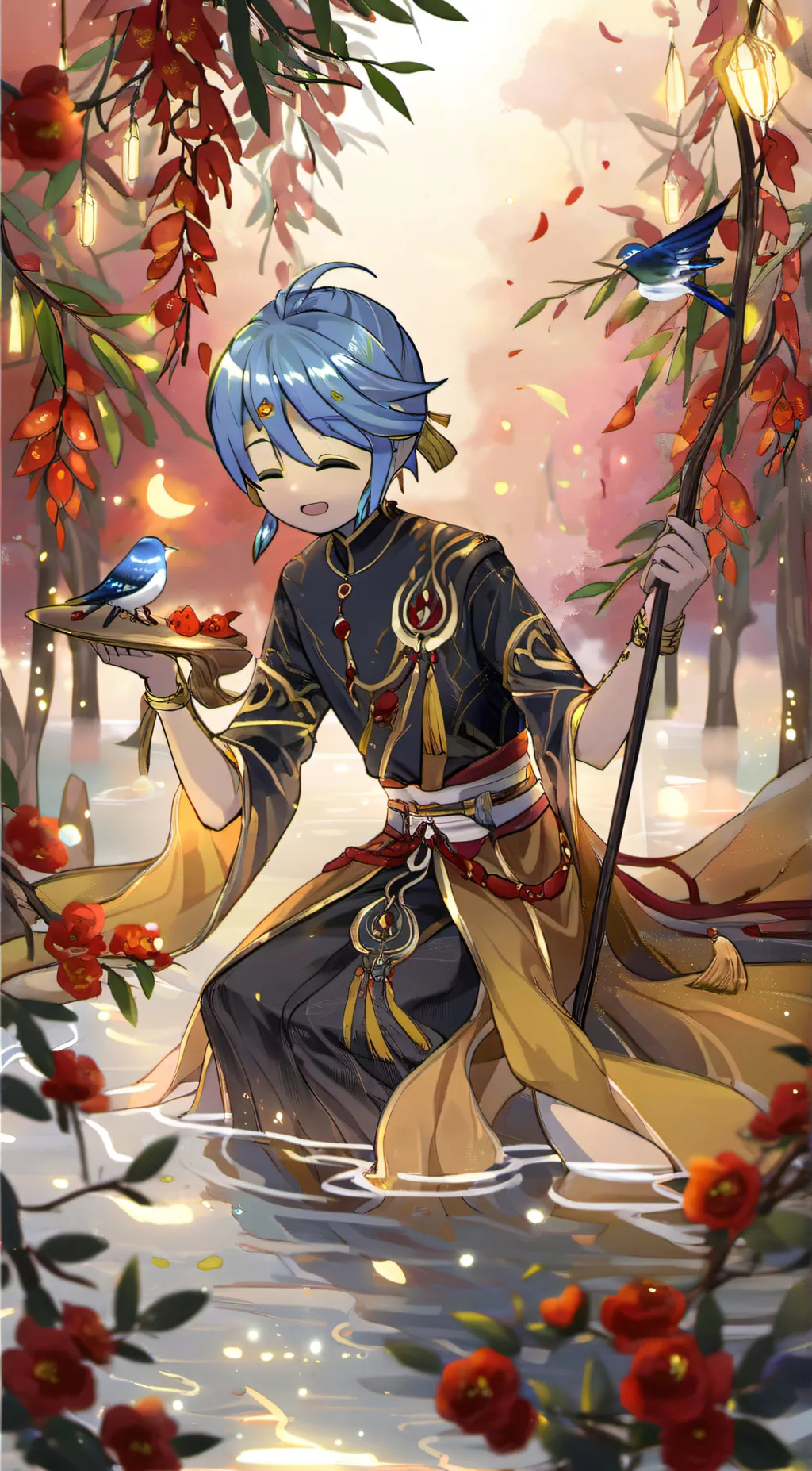 ai character: Earth + Nature background