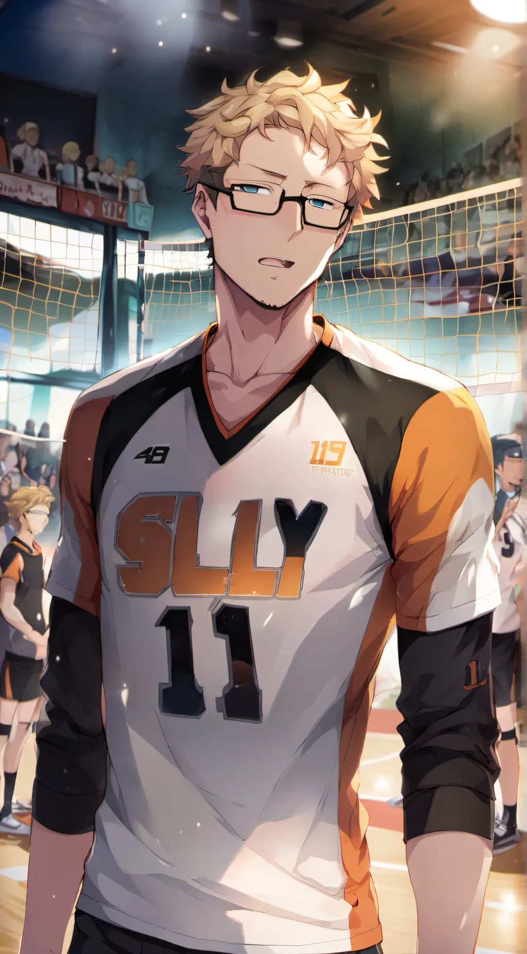 ai character: Tsukishima kei  background