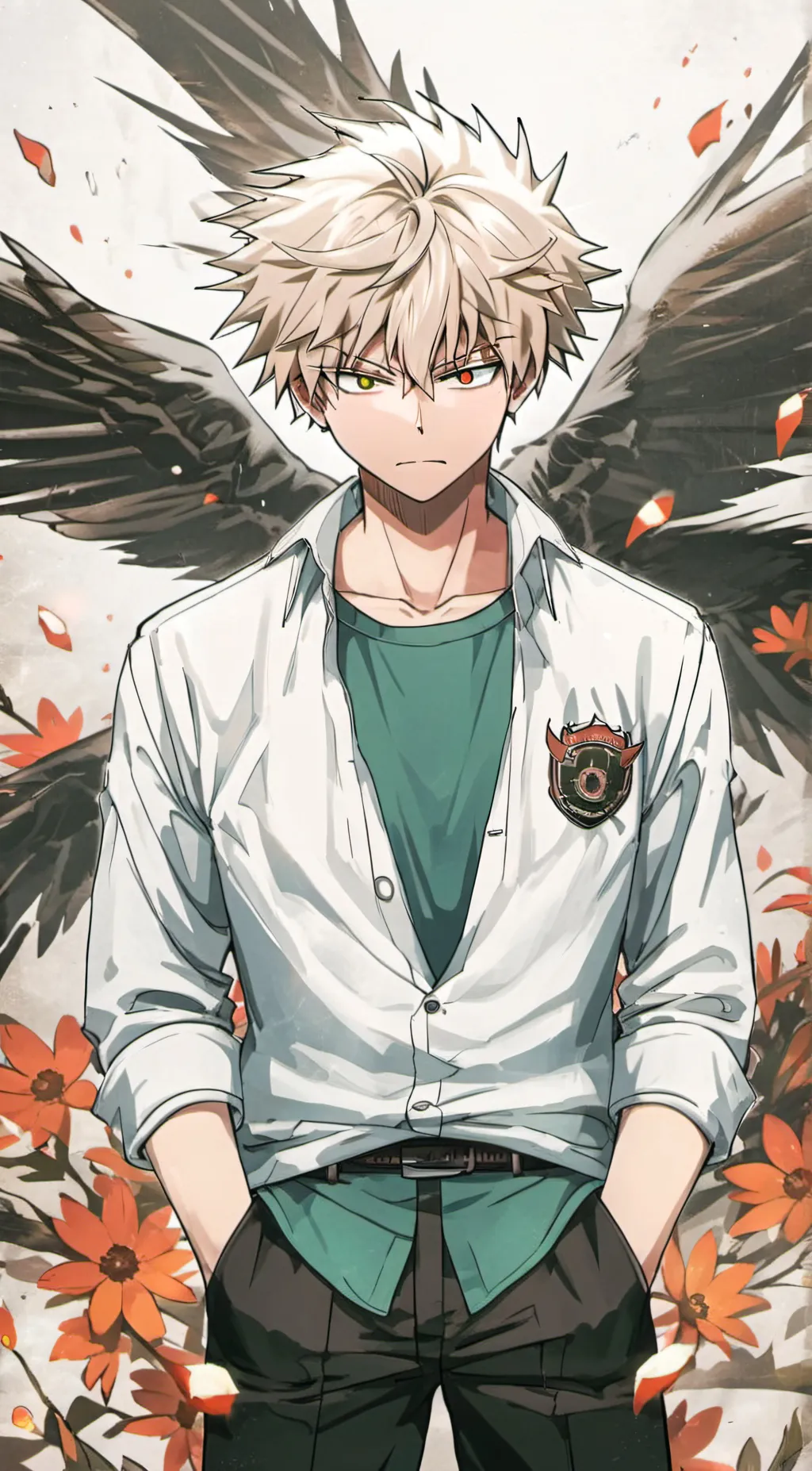ai character: Kacchan  background