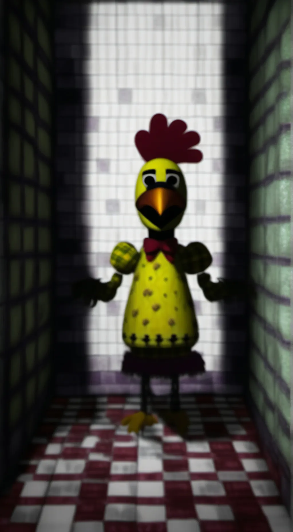 ai character:  Chica.the chicken background